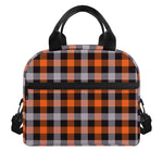 Halloween Buffalo Plaid Print Insulated Lunch Bag
