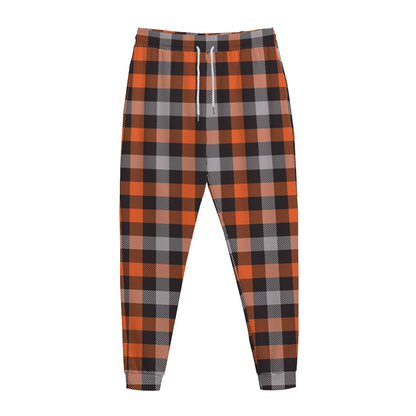 Halloween Buffalo Plaid Print Jogger Pants
