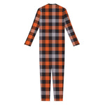 Halloween Buffalo Plaid Print Jumpsuit