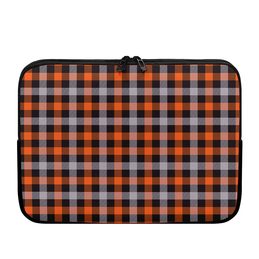 Halloween Buffalo Plaid Print Laptop Sleeve