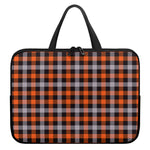 Halloween Buffalo Plaid Print Laptop Sleeve With Handle