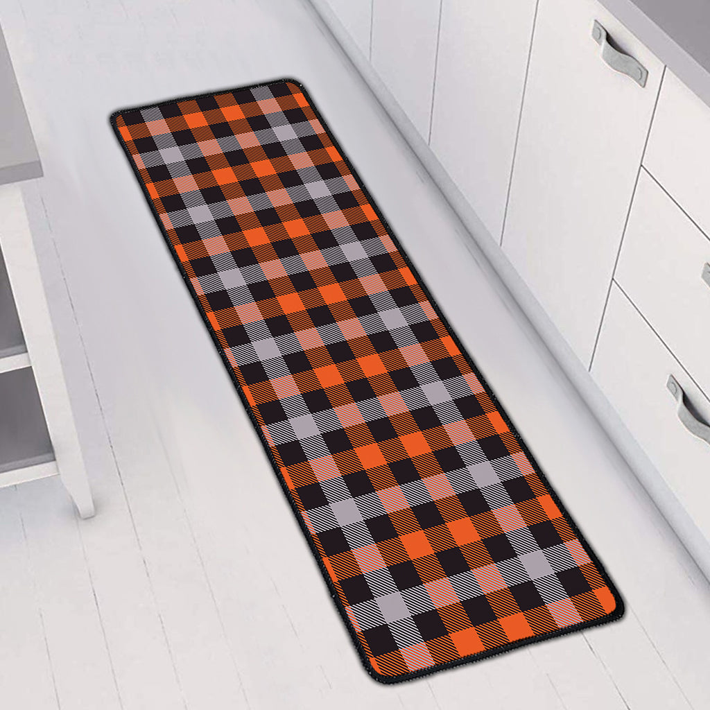 Halloween Buffalo Plaid Print Long Kitchen Mat