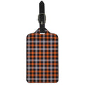 Halloween Buffalo Plaid Print Luggage Tag