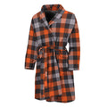 Halloween Buffalo Plaid Print Men's Bathrobe