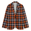 Halloween Buffalo Plaid Print Men's Blazer