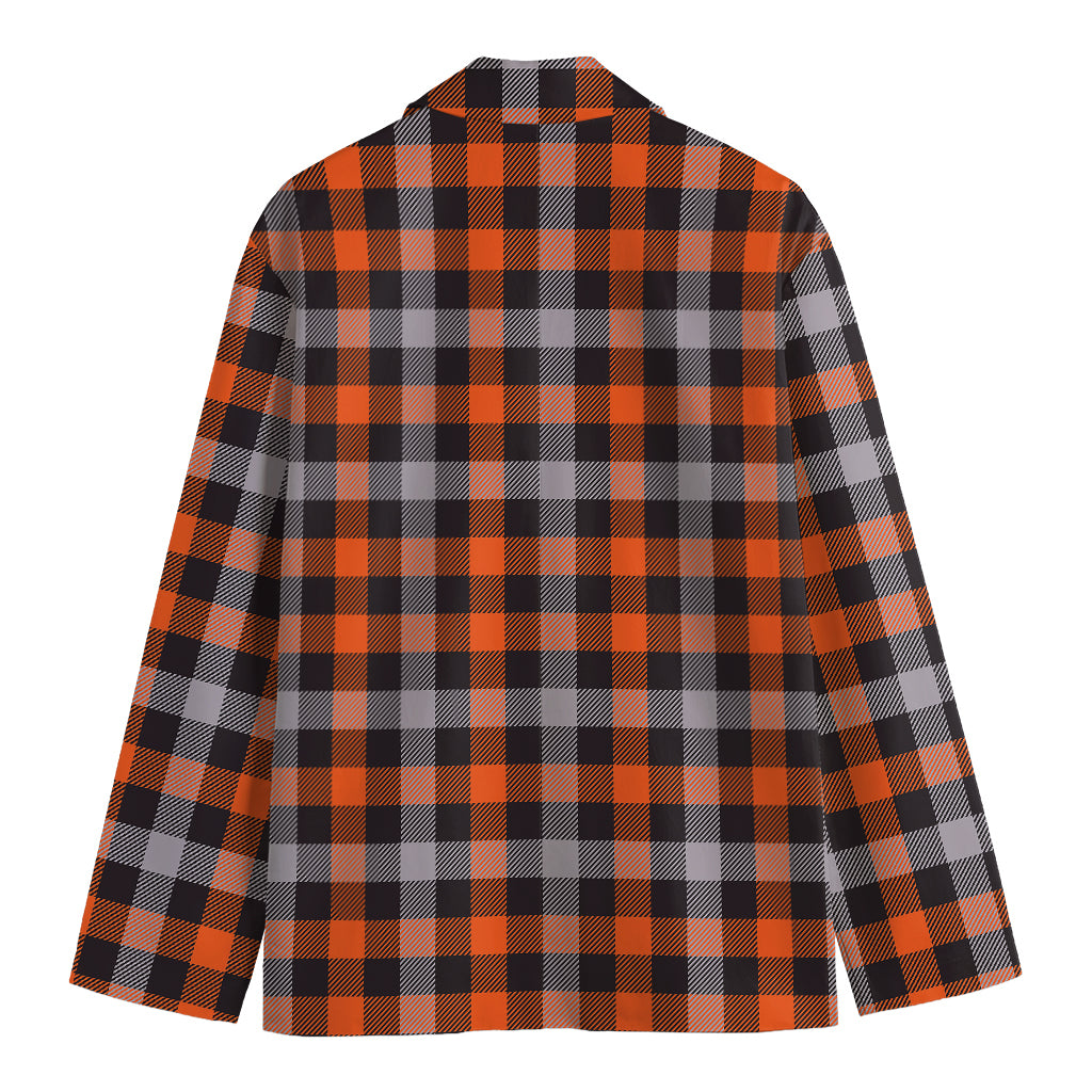 Halloween Buffalo Plaid Print Men's Blazer