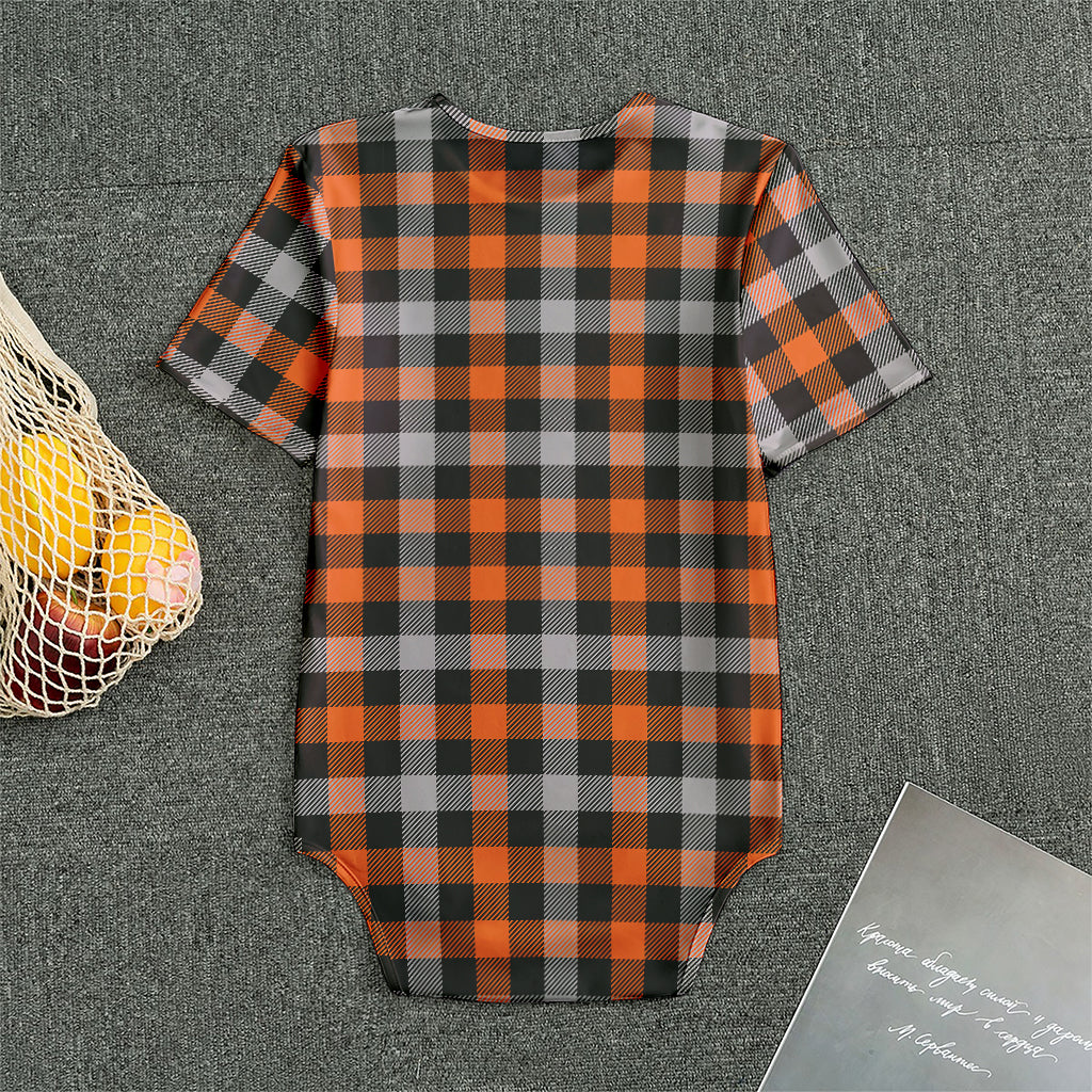 Halloween Buffalo Plaid Print Men's Bodysuit
