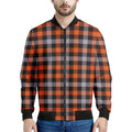 Halloween Buffalo Plaid Print Men's Bomber Jacket