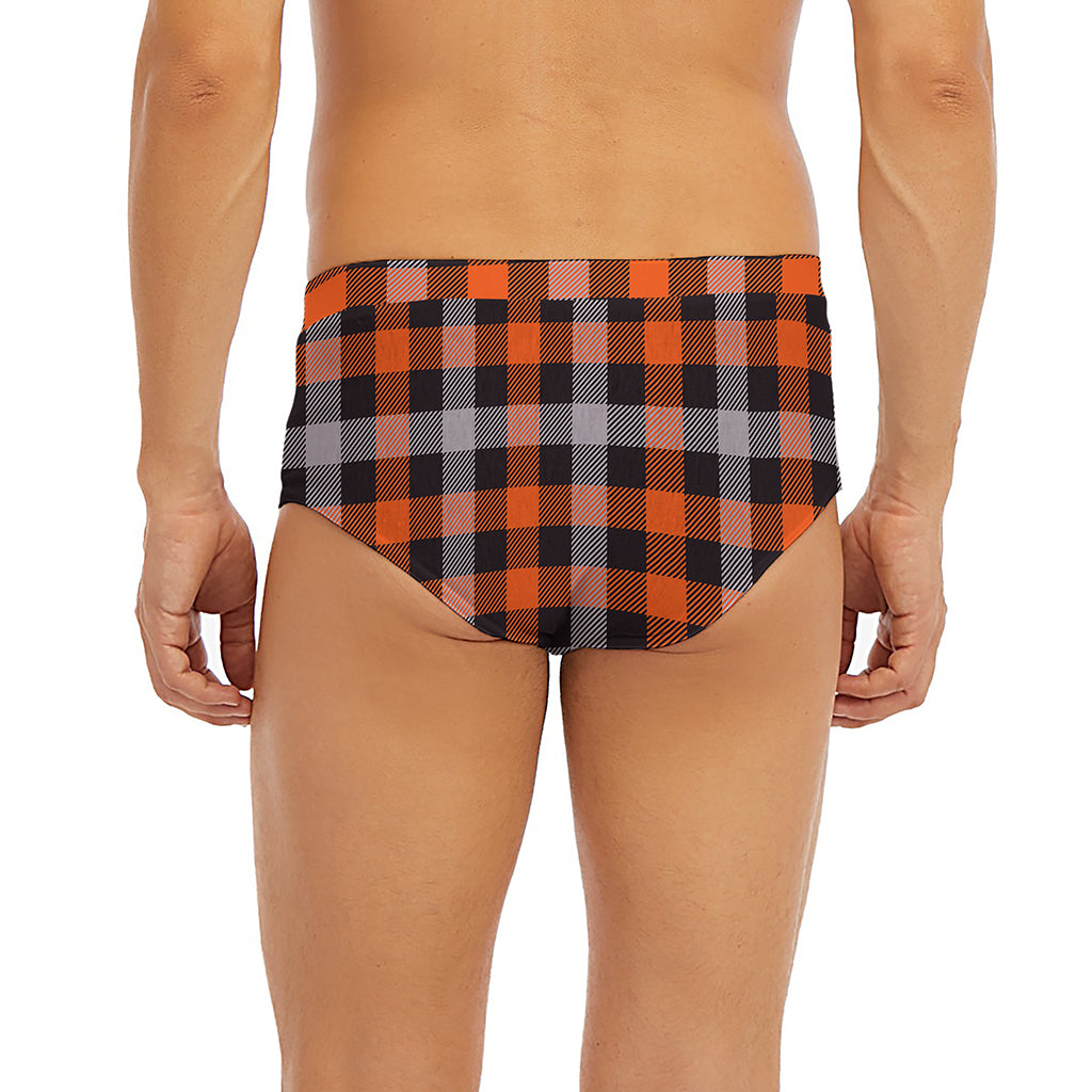Halloween Buffalo Plaid Print Men's Briefs