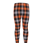 Halloween Buffalo Plaid Print Men's leggings