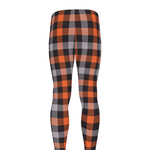 Halloween Buffalo Plaid Print Men's leggings