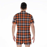 Halloween Buffalo Plaid Print Men's Rompers