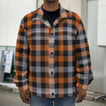Halloween Buffalo Plaid Print Men's Shirt Jacket