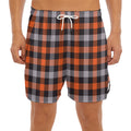Halloween Buffalo Plaid Print Men's Split Running Shorts