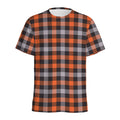 Halloween Buffalo Plaid Print Men's Athletic T-Shirt