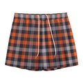 Halloween Buffalo Plaid Print Mesh Shorts