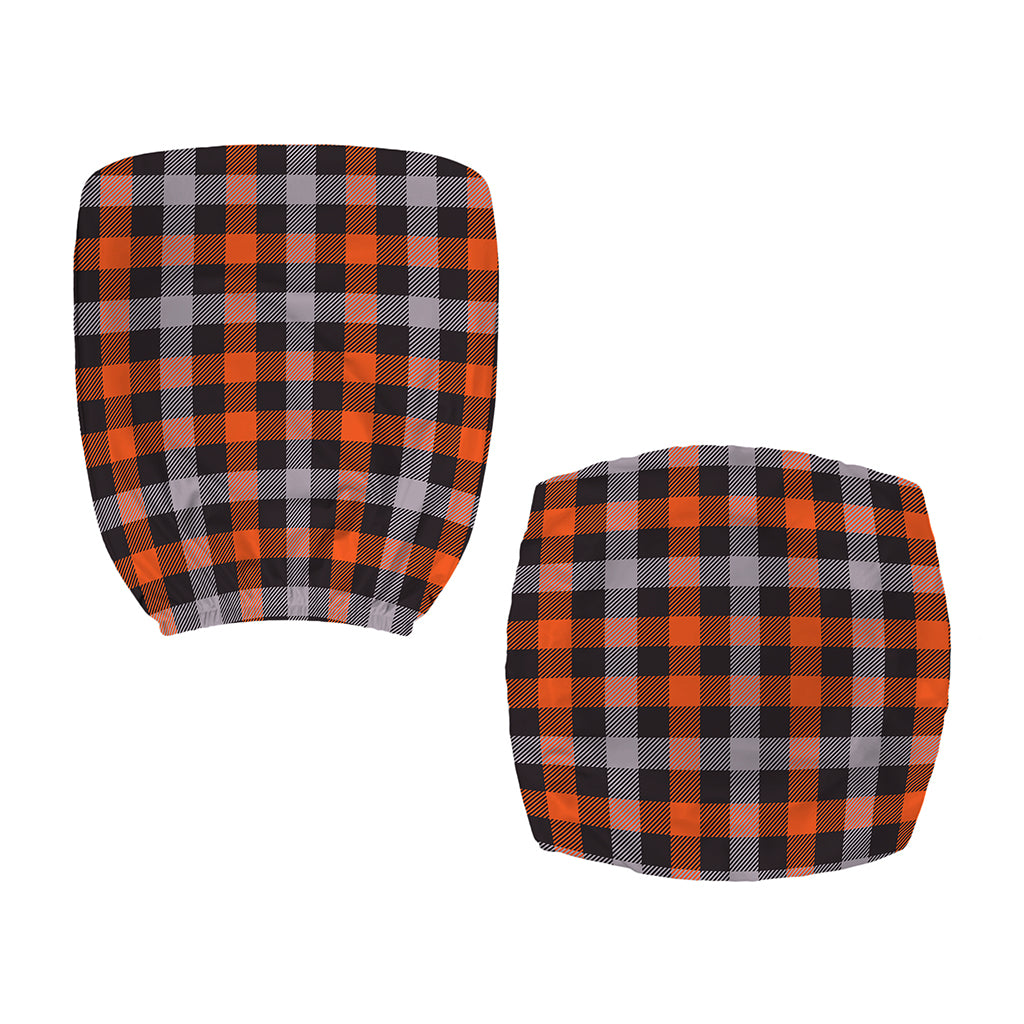 Halloween Buffalo Plaid Print Office Chair Cover
