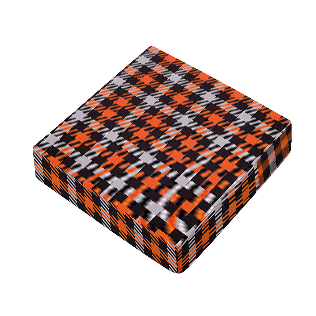 Halloween Buffalo Plaid Print Outdoor Seat Cushion Cover
