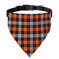 Halloween Buffalo Plaid Print Over The Collar Dog Bandana
