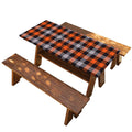 Halloween Buffalo Plaid Print Picnic Table Cover