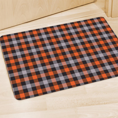 Halloween Buffalo Plaid Print Polyester Doormat