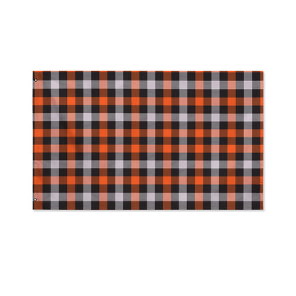 Halloween Buffalo Plaid Print Polyester Flag
