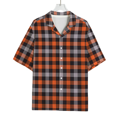 Halloween Buffalo Plaid Print Rayon Hawaiian Shirt