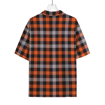 Halloween Buffalo Plaid Print Rayon Hawaiian Shirt