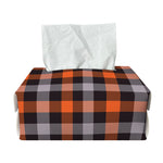 Halloween Buffalo Plaid Print Rectangle Tissue Box Cover