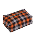 Halloween Buffalo Plaid Print Rectangle Tissue Box Cover