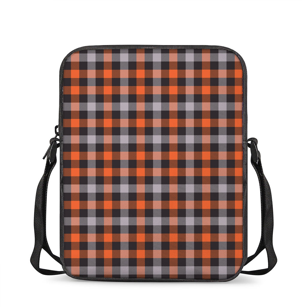 Halloween Buffalo Plaid Print Rectangular Crossbody Bag