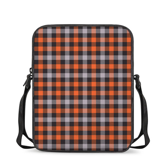 Halloween Buffalo Plaid Print Rectangular Crossbody Bag