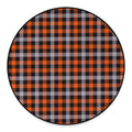 Halloween Buffalo Plaid Print Round Floor Mat
