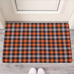 Halloween Buffalo Plaid Print Rubber Doormat