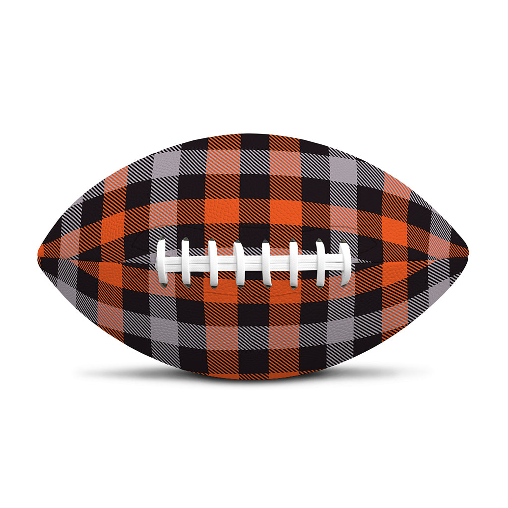 Halloween Buffalo Plaid Print Rugby Ball