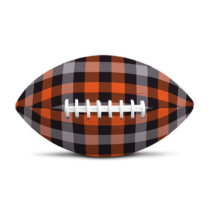 Halloween Buffalo Plaid Print Rugby Ball