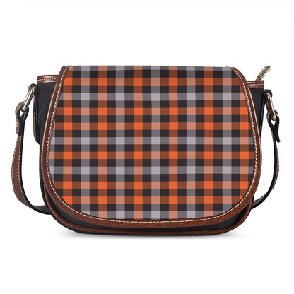 Halloween Buffalo Plaid Print Saddle Bag
