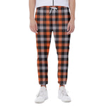 Halloween Buffalo Plaid Print Scuba Joggers