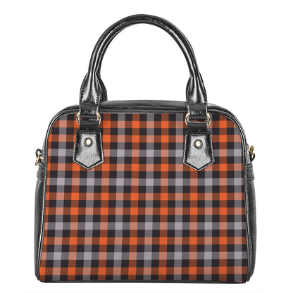 Halloween Buffalo Plaid Print Shoulder Handbag