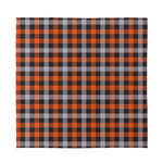 Halloween Buffalo Plaid Print Silk Bandana