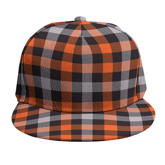 Halloween Buffalo Plaid Print Snapback Cap