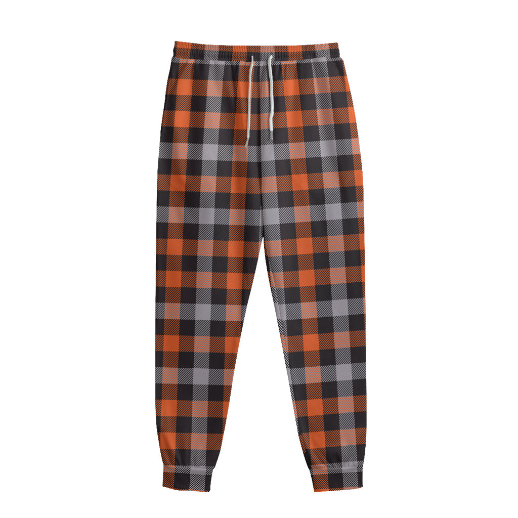 Halloween Buffalo Plaid Print Sweatpants