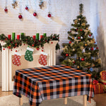Halloween Buffalo Plaid Print Tablecloth