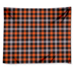 Halloween Buffalo Plaid Print Tapestry