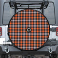 Halloween Buffalo Plaid Print Tire Cover With Camera Hole