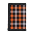 Halloween Buffalo Plaid Print Trifold Wallet