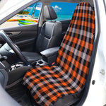 Halloween Buffalo Plaid Print Waterproof Car Seat Cover