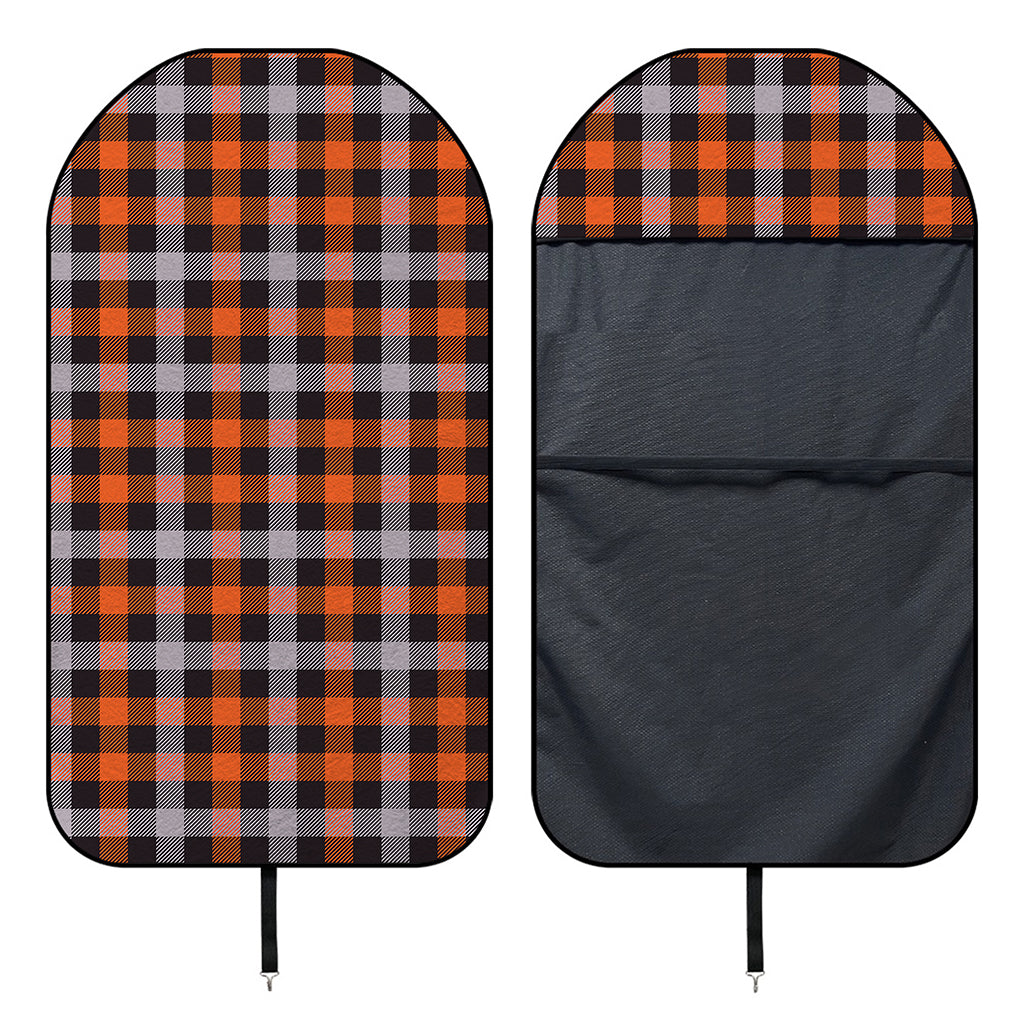 Halloween Buffalo Plaid Print Waterproof Car Seat Cover