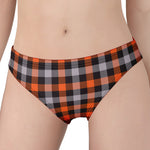 Halloween Buffalo Plaid Print Women's Panties