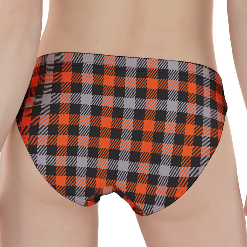 Halloween Buffalo Plaid Print Women's Panties